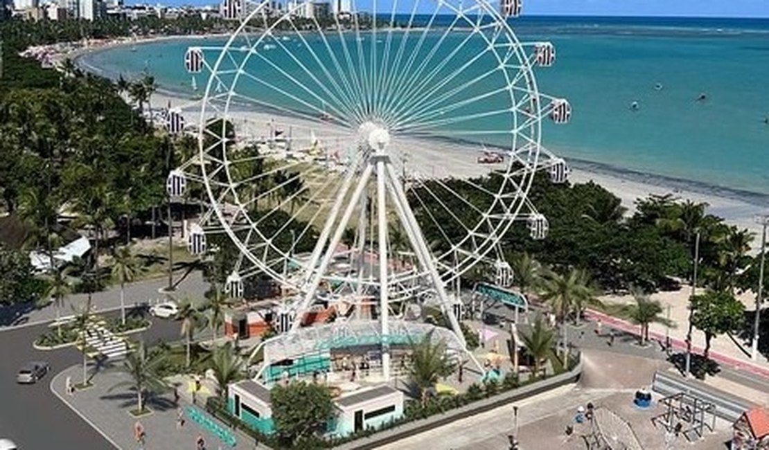 Roda Gigante da Orla de Maceió é inaugurada em pré-estreia com valores promocionais e vista deslumbrante da Pajuçara