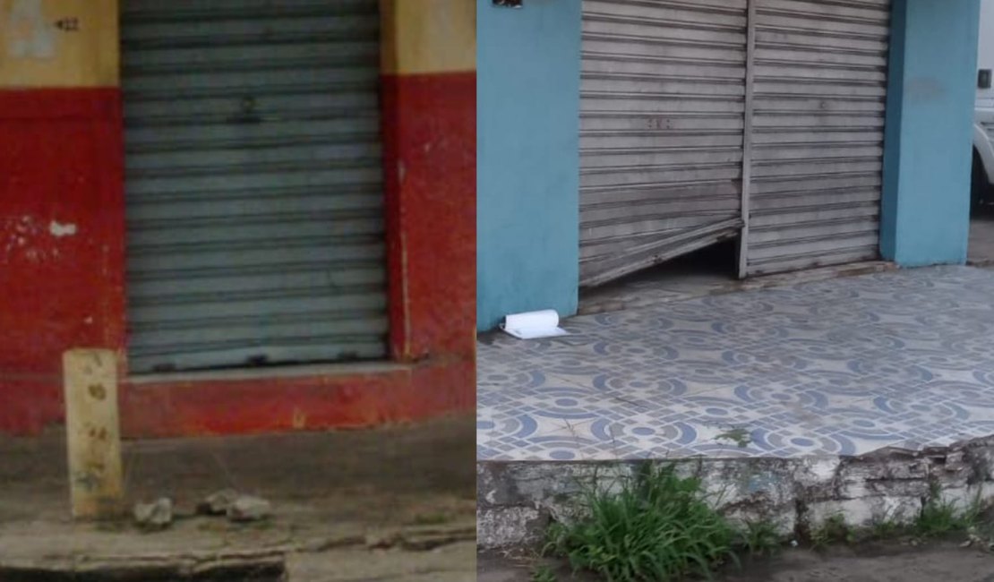 Ladrões furtam lanchonete e arrombam porta de imóvel em rua próxima no bairro Primavera