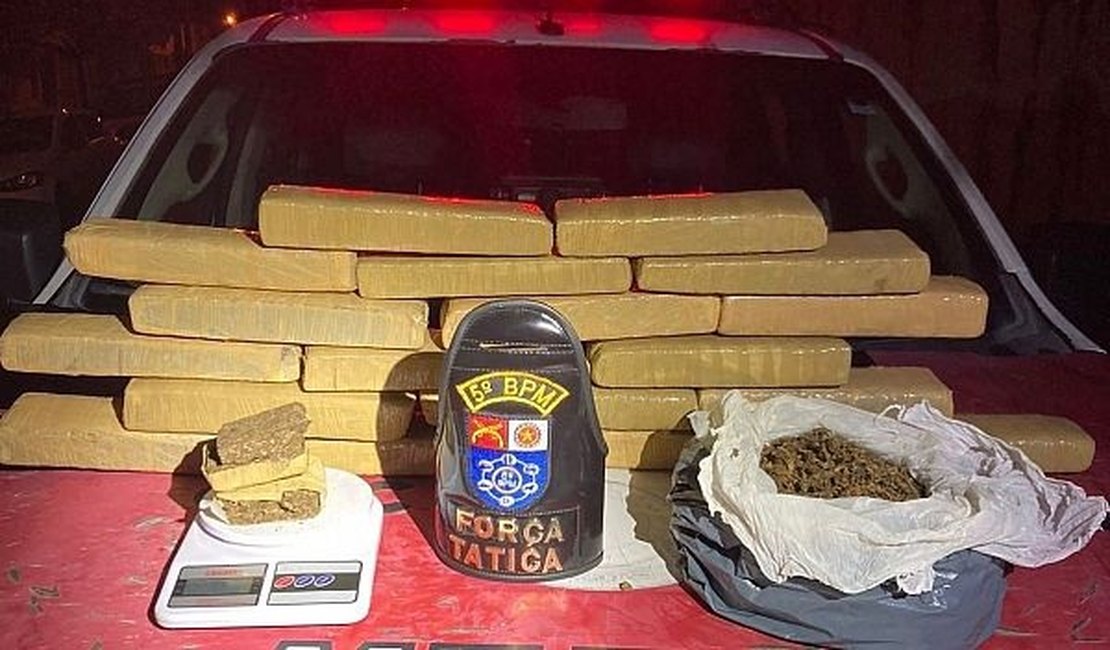 Polícia Militar apreende mais de 11 kg de maconha em Maceió