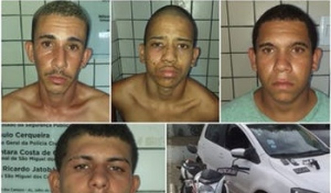 Polícia prende quadrilha após assaltos e troca de tiros em São Miguel dos Campos