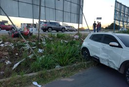 Motociclista fica ferido após ter moto atingida por veículo de passeio, em Arapiraca