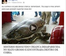 Vídeos de cobra gigante e prova de crime são novo golpe no Facebook