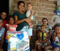 Famílias do Sertão alagoano recebem cestas de alimentos em campanha social