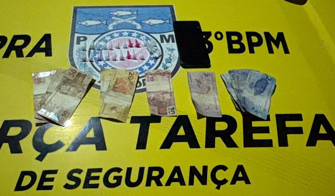 Homem é preso por tráfico em Arapiraca e diz que vendia drogas para sustentar o filho