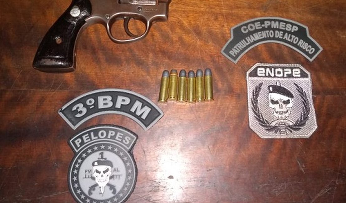 Abordagem em bar resulta em homem detido por porte ilegal de arma de fogo no Agreste