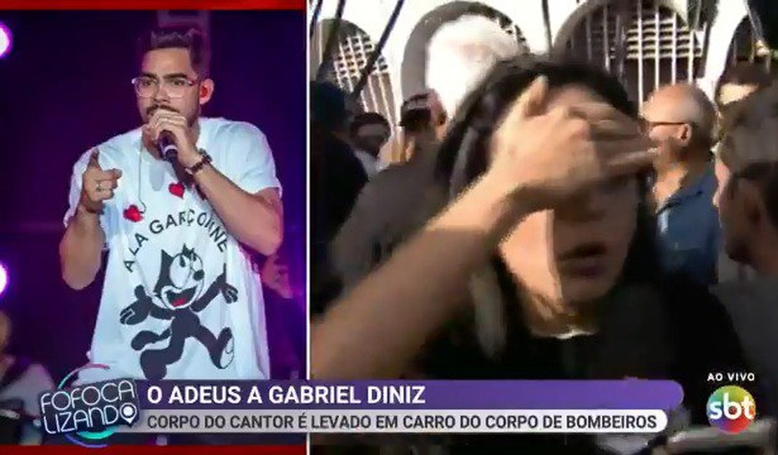 Vídeo: Repórter do SBT sofre tentativa de furto durante cobertura do velório de Gabriel Diniz