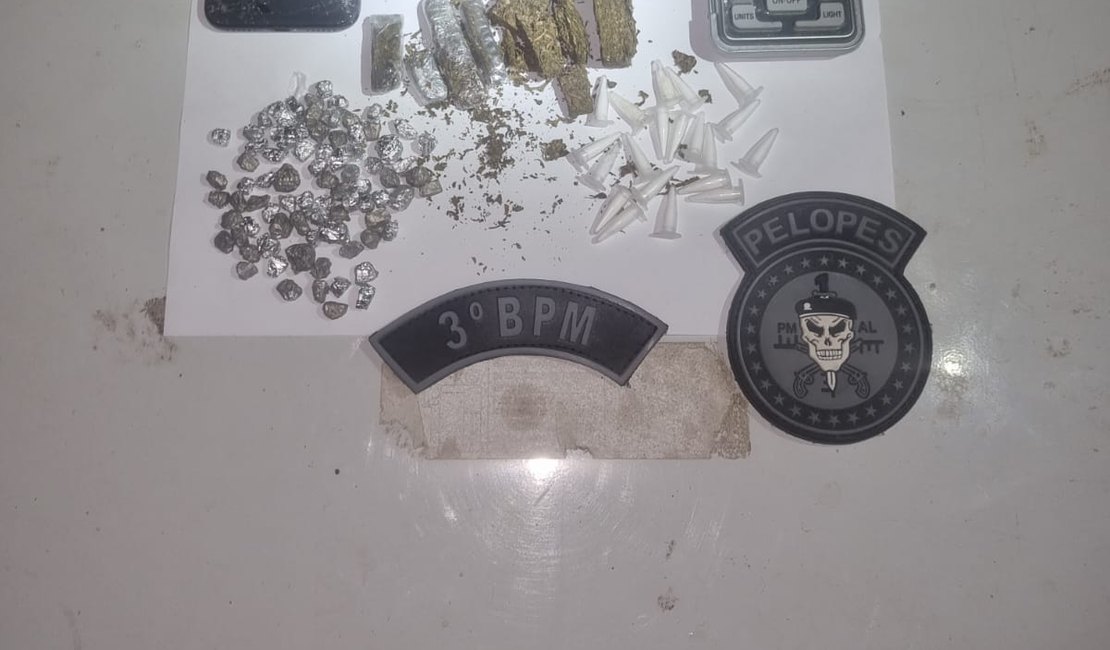 Adolescente de 15 anos é apreendido no bairro Batingas com crack, cocaína e maconha
