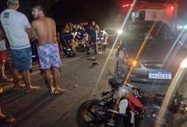 Condutor de ciclomotor fica gravemente ferido ao colidir em veículo de passeio, em Arapiraca