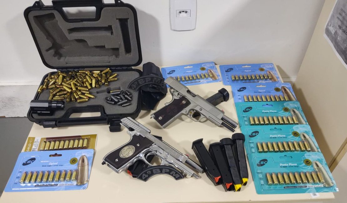 Suspeito de atirar contra PMs em clínica foi preso com duas armas e quase 200 munições