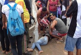 Jovem é atropelada no centro de Arapiraca, motorista fugiu sem prestar socorro