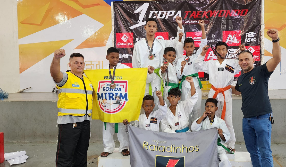 Atletas do Ronda Mirim conquistam ouro e bronze na Copa de Taekwondo de Arapiraca