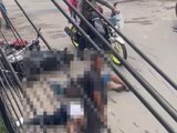 Vídeo mostra batida entre motos que deixou duas pessoas feridas em Palmeira dos Índios
