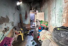 Incêndio atinge residência localizada em vila no bairro da Levada, em Maceió