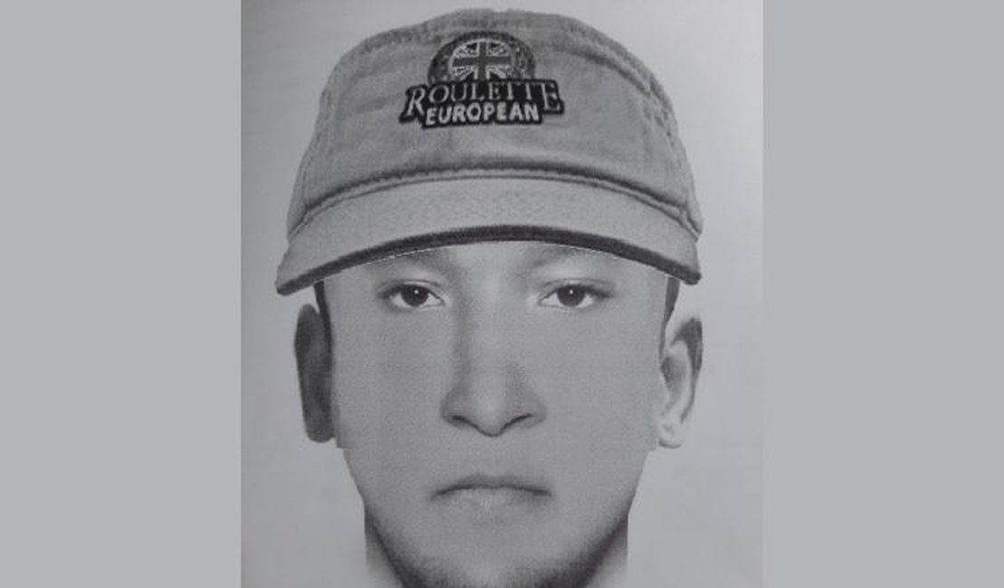 Delegacia de Homicídios de Arapiraca divulga retrato falado para localizar e prender assassino