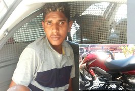 Polícia prende jovem com moto roubada no bairro Pajuçara, em Maceió