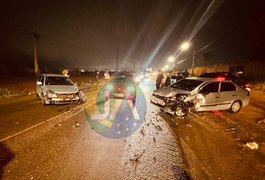 Colisão entre veículos deixa quatro feridos na AL-115 em Arapiraca