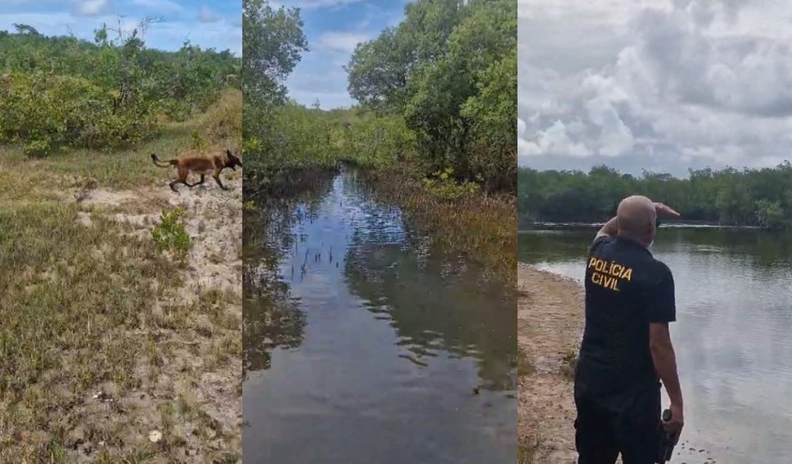 Operação investiga suposto cemitério clandestino em Coruripe; ossada é encontrada durante buscas
