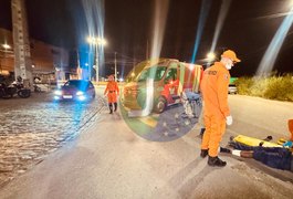 Colisão entre carro e moto deixa motociclista ferido na AL-115, em Arapiraca