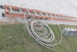 Polícia Civil autua homem em flagrante por receptação de materiais da Equatorial e resistência à prisão em Arapiraca