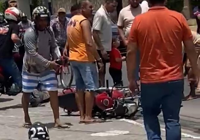 Idoso fica ferido após ser atingido por motocicleta no bairro Baixa Grande, em Arapiraca