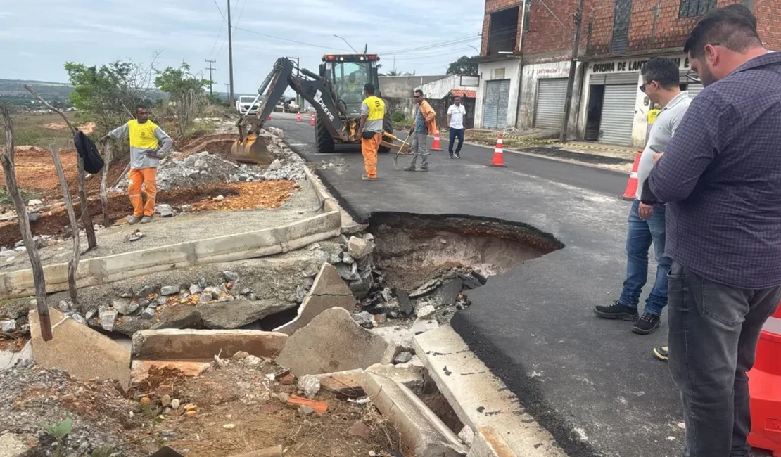 Prefeitura de Penedo agiliza correção de novo dano na Rodovia Mário Freire Leahy