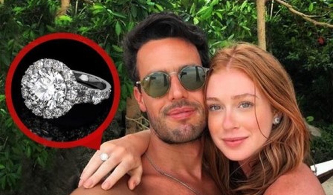 Anel de noivado de Marina Ruy Barbosa tem 3,5 quilates de diamantes