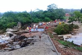 Acesso à zona rural de Girau do Ponciano é prejudicado após destruição de ponte por temporal