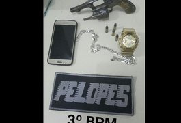 Dupla é presa e menor apreendido suspeitos de roubo em Arapiraca