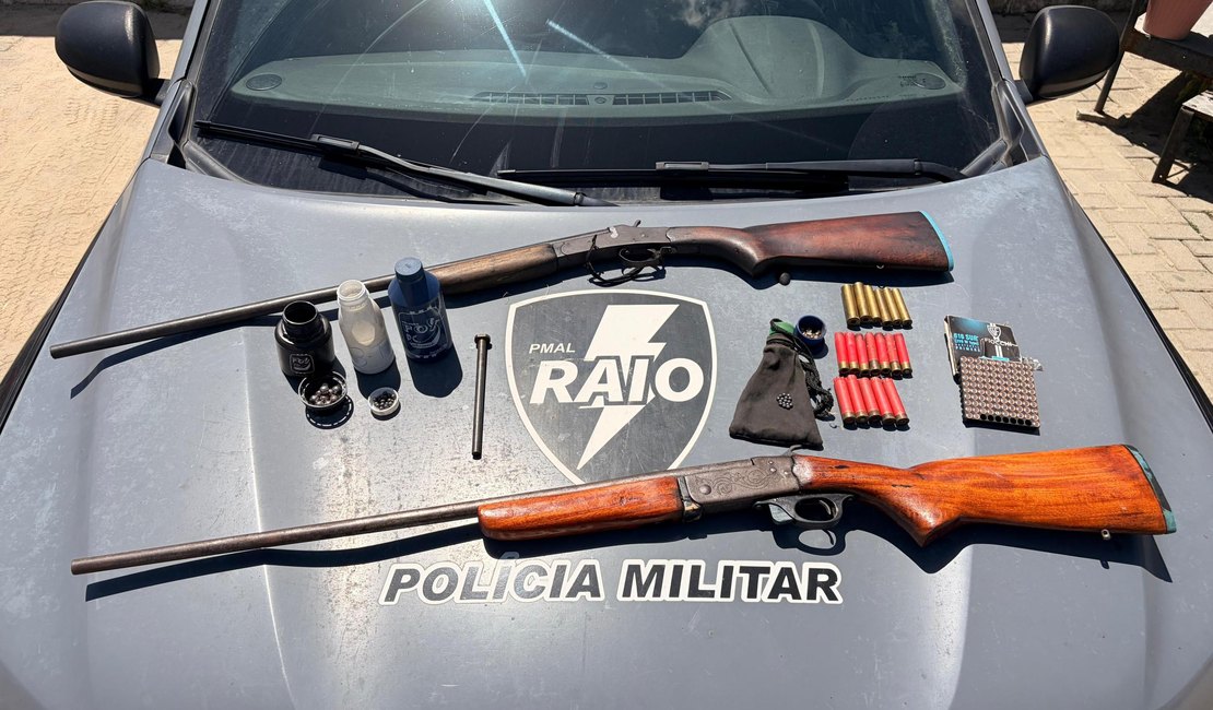 Polícia Militar apreende armas de fogo e munições no Benedito Bentes, em Maceió