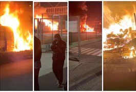 VÍDEO: Van da Lambasaia, do hit 'Prostituta', pega fogo na Bahia e banda perde todo o material de trabalho