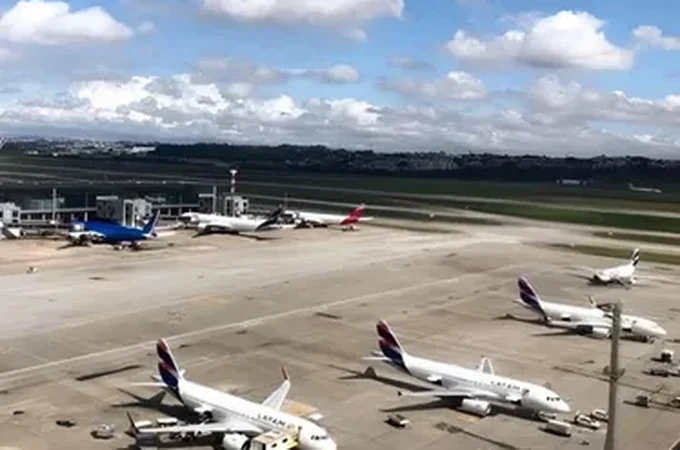 Após ventos de 65 km/h, 9 voos são desviados do aeroporto de Guarulhos