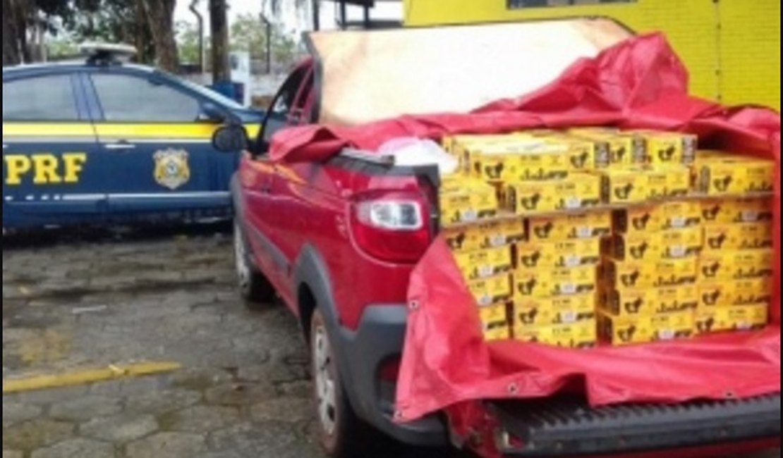 PRF apreende 180 kg de fumo sem notal fiscal na BR-316