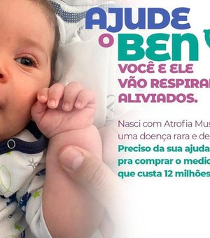 Campanha consegue arrecadar R$ 12 milhões para compra de medicamento de bebê alagoano com doença rara