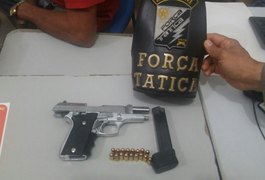 Homem é detido com arma de fogo no Cacimbas, em Arapiraca