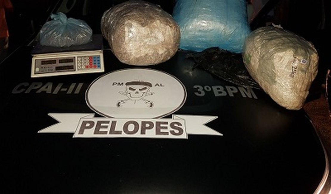 PM apreende 34 kg de maconha após denúncia anônima em São Sebastião, AL