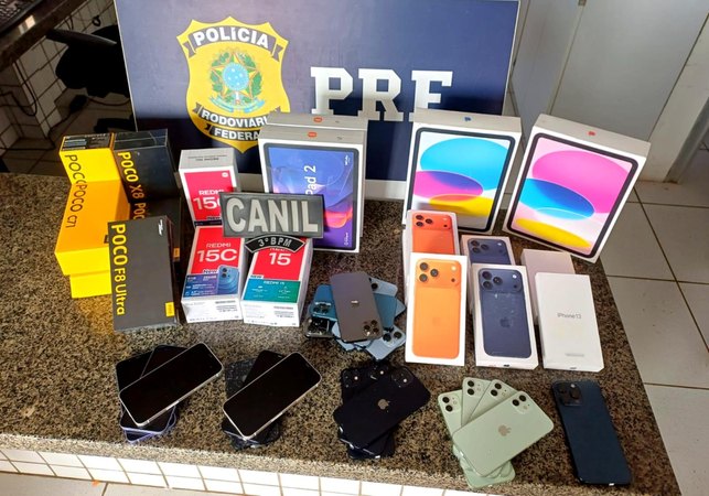 Operação na BR-101 apreende carga de eletrônicos sem nota fiscal em São Sebastião