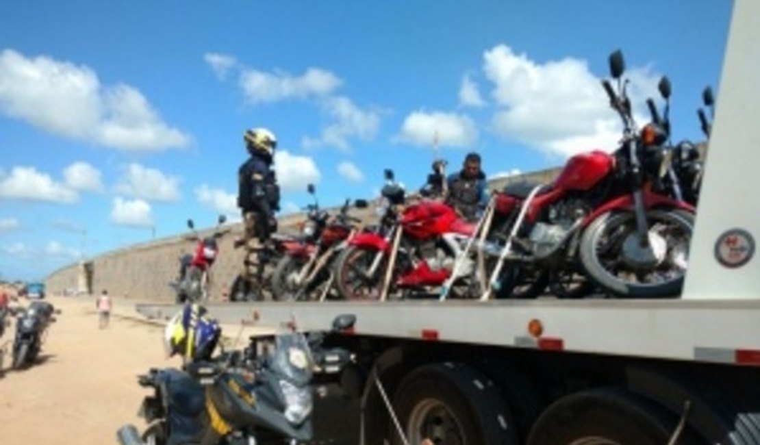Operação da PRF recolhe 31 motocicletas em rodovias de Alagoas