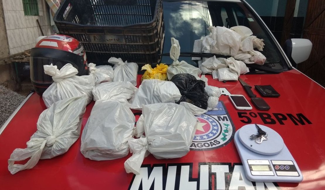 Polícias Civil e Militar apreendem mais de 10 kg de maconha na capital