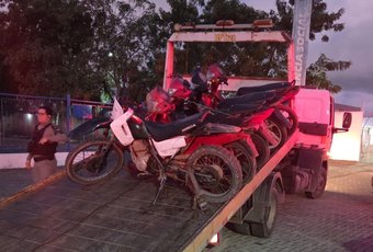 Operação conjunta do BPTran e 4ª Companhia apreende motos adulteradas e prende dois homens em Marechal Deodoro