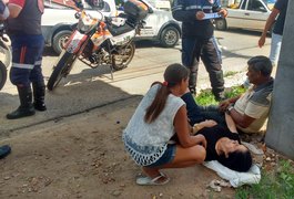 Casal foge de assalto e provoca acidente no bairro Ouro Preto, em Arapiraca