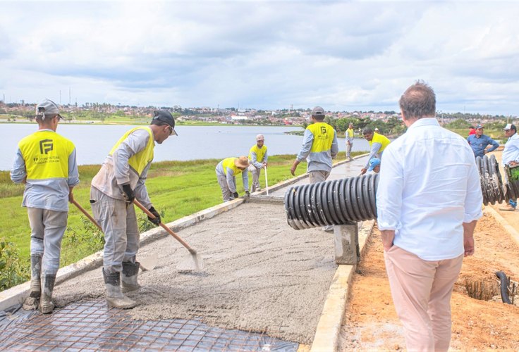 Ampliação e modernização do Lago da Perucaba estão com mais de 80% dos servidos realizados