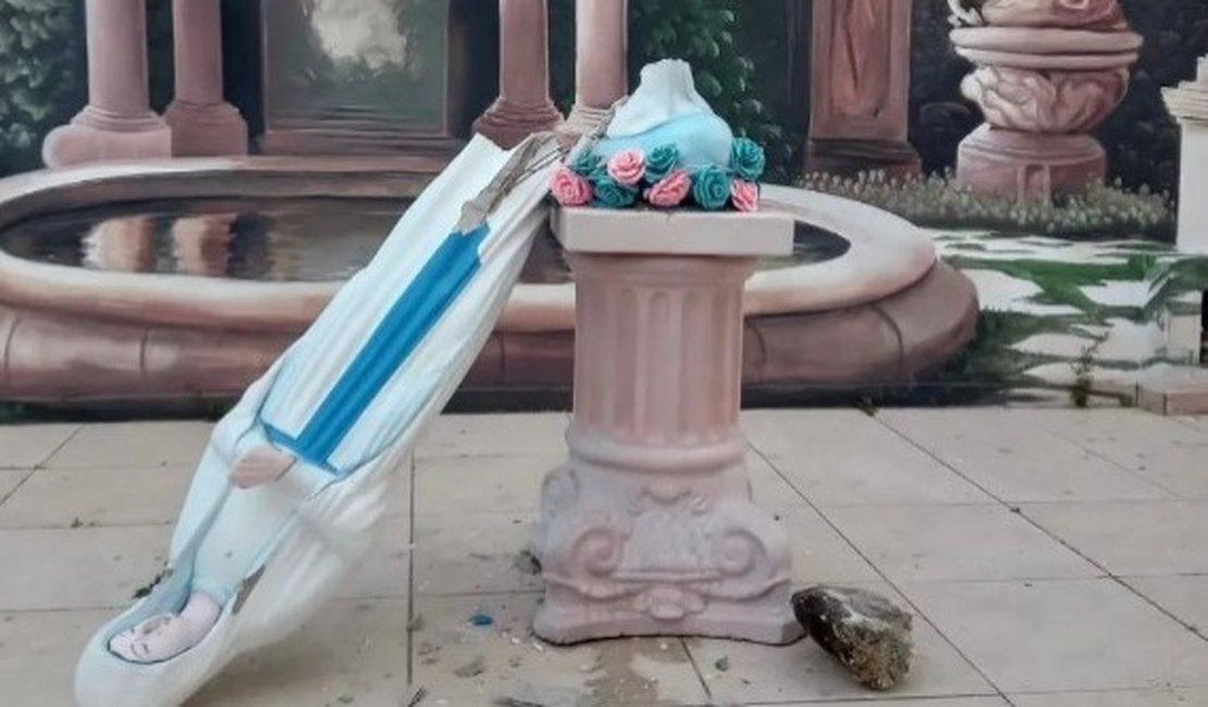 Imagem de Santa é destruída por vândalos no Sertão alagoano