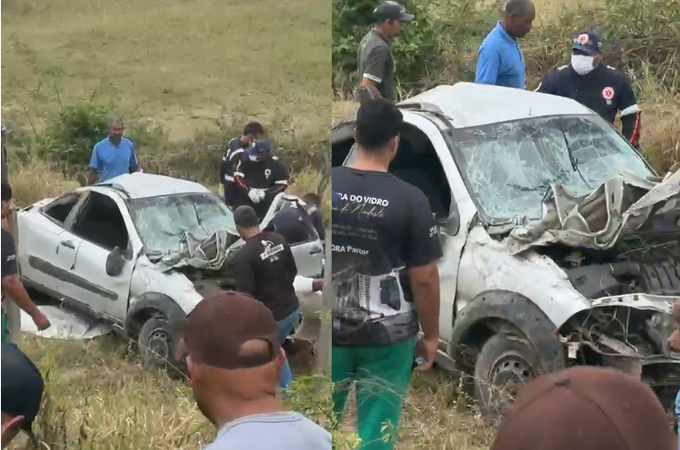 Motorista escapa com ferimentos leves após carro capotar e cair em ribanceira na AL-220