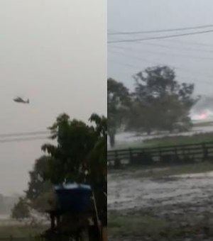 Vídeo registra queda de aeronave do Exército em rio no interior do Amazonas