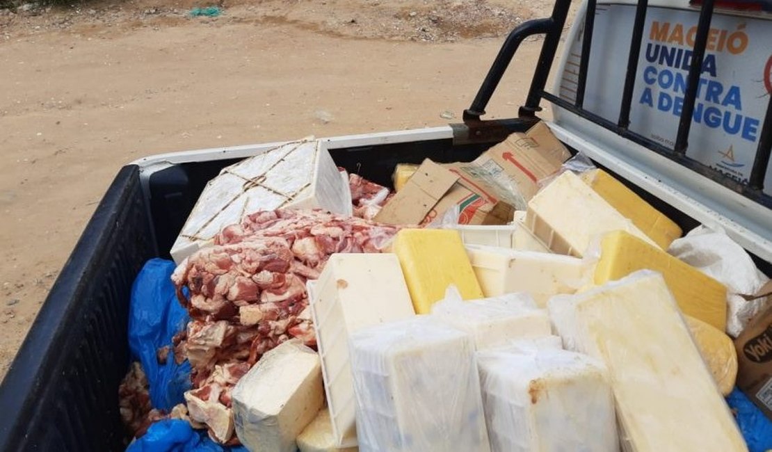 Mais de quatro toneladas de alimentos estragados são apreendidos em estabelecimentos e instituição para idosos,  em AL