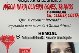 Policial pede doação de sangue para parente internada