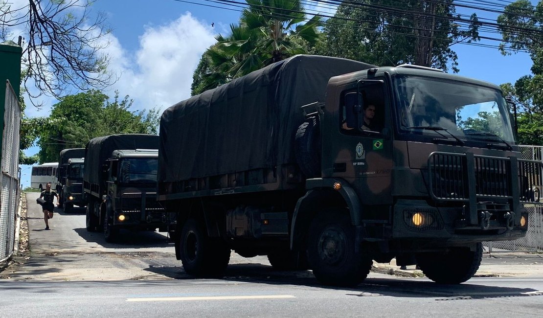 Tropas federais se deslocam para 27 cidades alagoanas com o objetivo de reforçar segurança nas eleições