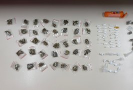 Polícia Militar apreende maconha, crack e cocaína e prende suspeito em Taquarana