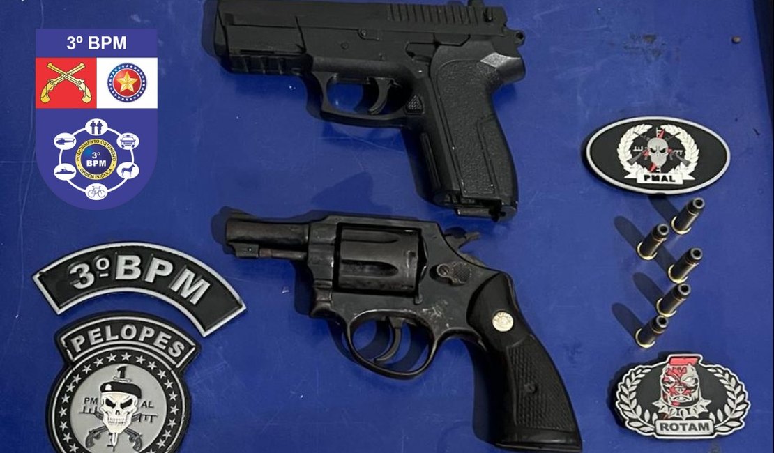 Homem é preso com arma após tentar fugir da polícia, em Arapiraca