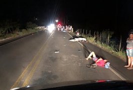 Colisão entre motos e animal deixa três pessoas feridas em Palmeira dos Índios